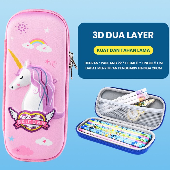Kotak Pensil 3d Timbul Karakter Tempat Alat Tulis — 8