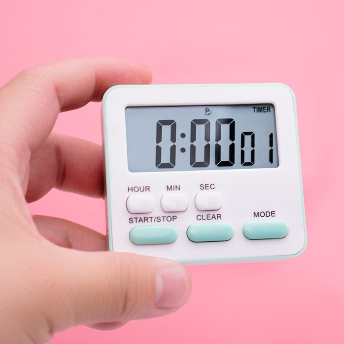 Kitchen Timer Digital Alarm Masak Dapur Magnet Lcd Bonus Baterai — 8