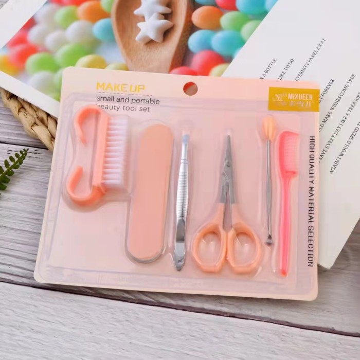 Alat Meni Pedi Pembersih Kuku Satu Set Pinset Kikir Sikat Kuku — 2