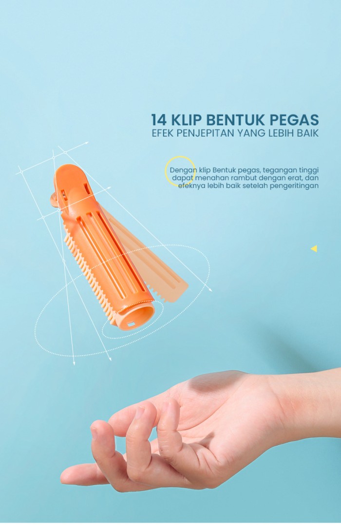 Roll Rambut Poni / Roll Rambut Jepit / Roll Rambut Korea 1 Set Isi 2 — 6
