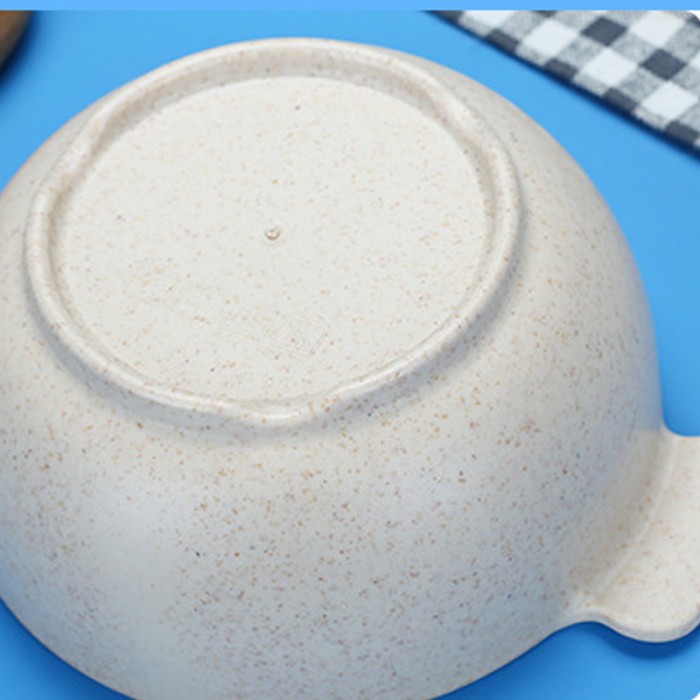 Mangkok 1 Set Korea Tempat Makan Anak Wheat Straw Mangkuk Binaural - Random — 4