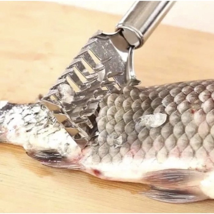Alat Pembersih Sisik Penyisik Pengeruk Kulit Ikan Stainless — 3