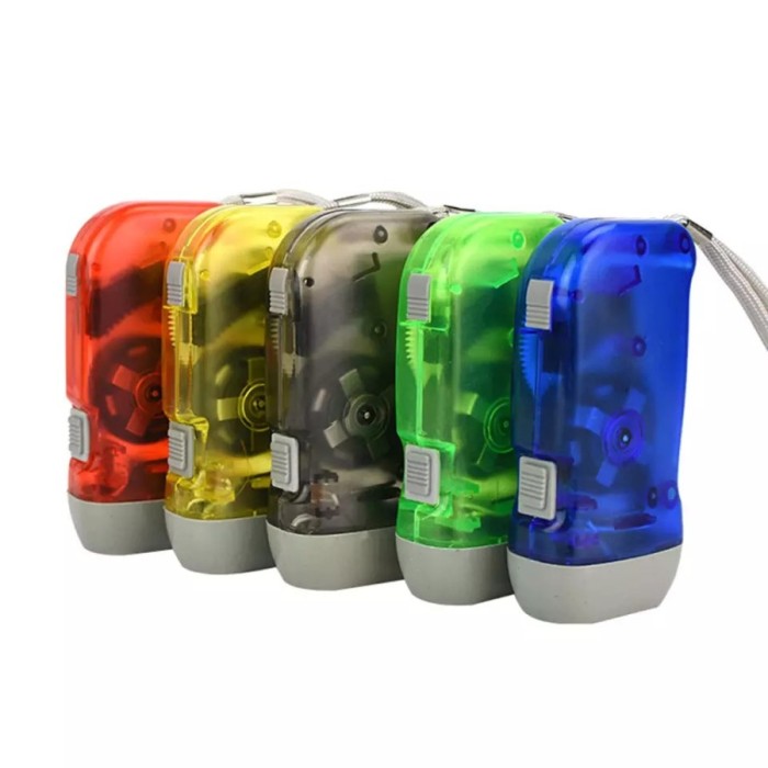 Senter Tangan Pompa Tanpa Baterai Lampu Penerangan Darurat Led — 2