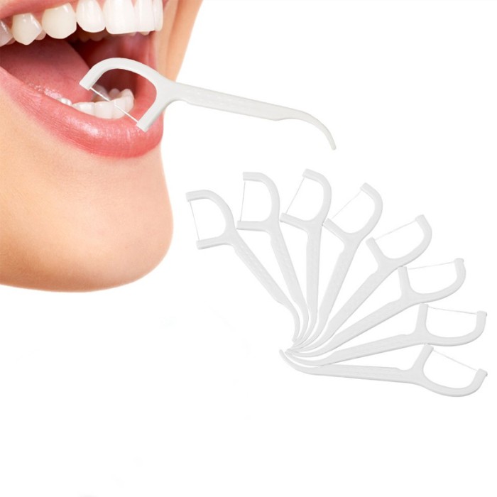 Benang Sikat Pembersih Sela Gigi Dental Floss Isi 50 Pcs — 9
