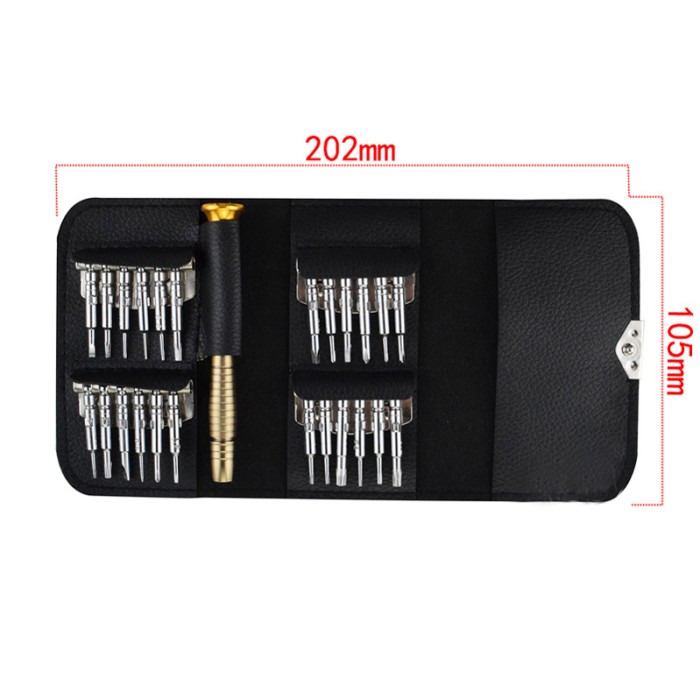 Obeng Hp 1 Set Handphone Lengkap Bintang 5 Segi Enam 25in1 — 4