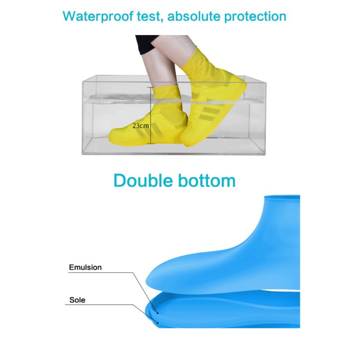 Cover Sepatu Anti Air Hujan Waterproof Bahan Karet Silikon Latex — 2