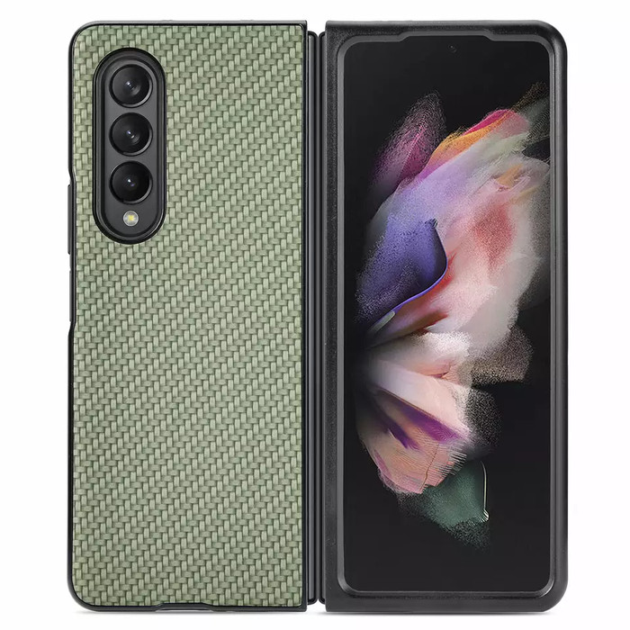 Hard Case Casing Premium Samsung Galaxy Z Fold 3 Carbon Pattern — 7