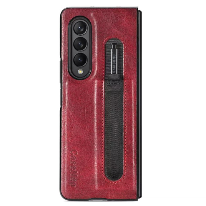 Premium Hard Case Casing Samsung Galaxy Z Fold 3 Kulit Pen Holder — 5