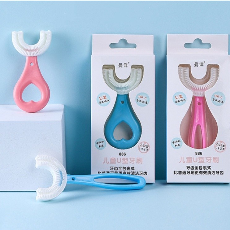Sikat Gigi Silikon Toothbrush Bentuk U Shape Anak Bayi Bpa Free