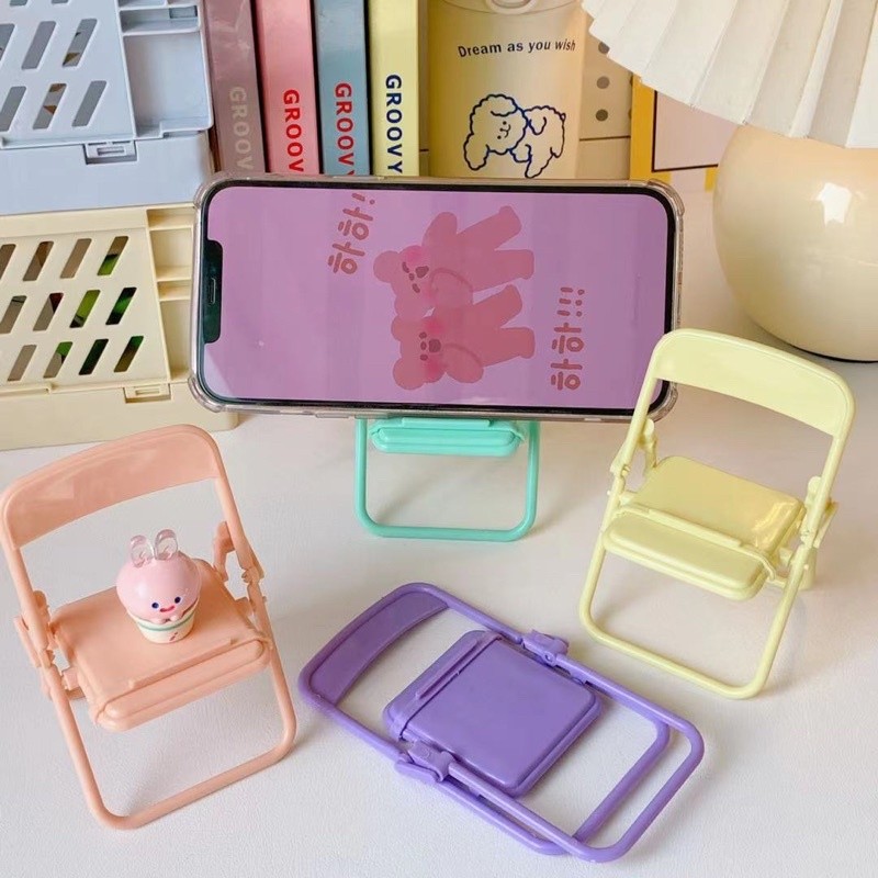 Stand Hp Meja / Phone Holder Stand Model Kursi Lipat