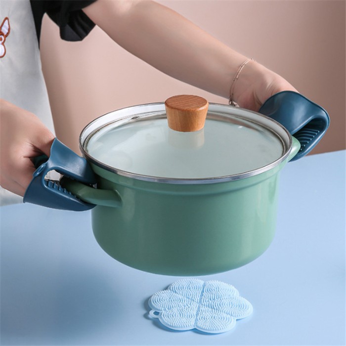 Sarung Tangan Silikon Anti Panas Oven Penjepit Tahan Panas Serbaguna — 4