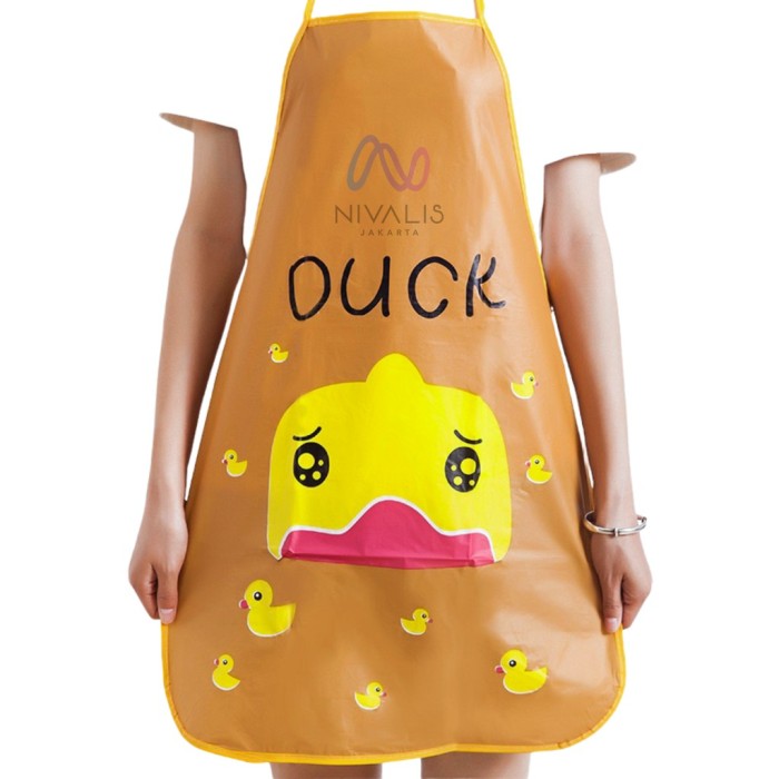 Celemek Apron Plastik Masak Anti Air Anti Minyak Karakter Lucu — 6
