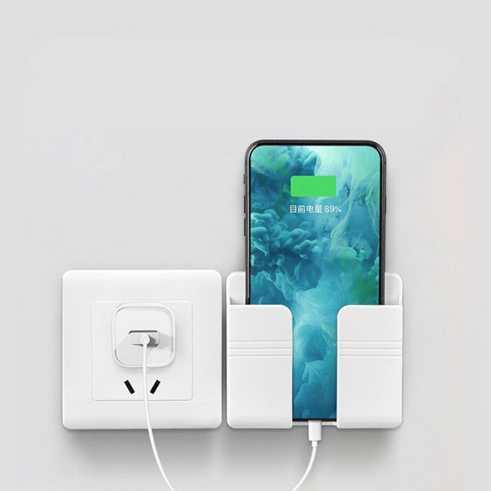 Holder Hp Dinding Tempel Tanpa Paku Holder Remote Dinding Multifungsi — 3