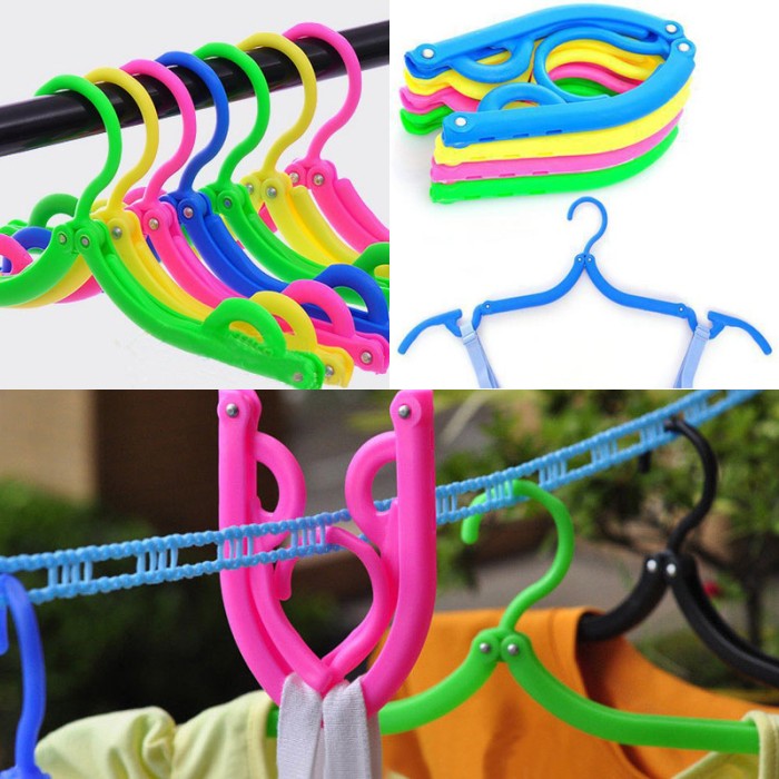 Hanger Lipat Portable Kecil Traveling Gantungan Baju Lipat Serbaguna — 6