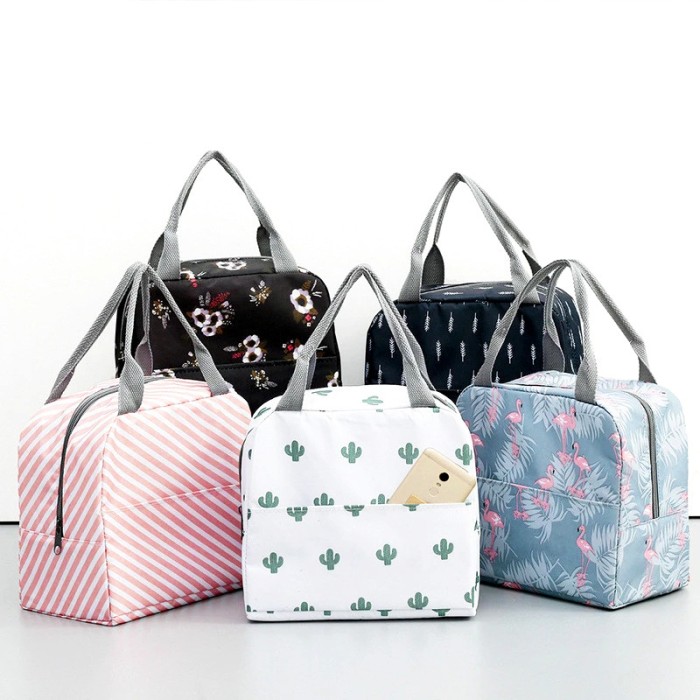 Lunch Cooler Bag Tas Tempat Bekal Piknik Anak Motif Mini Travel Pouch — 9