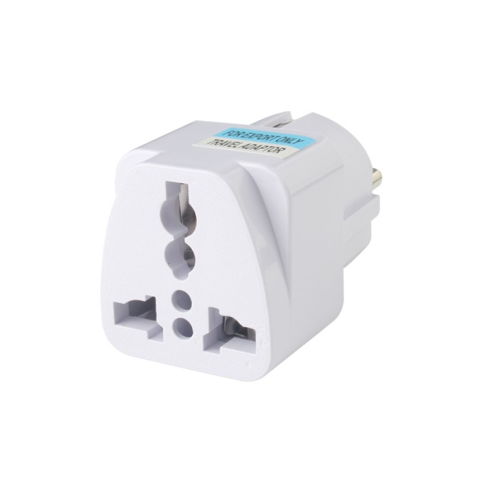 Sambungan Colokan Listrik Over Steker Adaptor Travel Universal Kaki 3 — 4