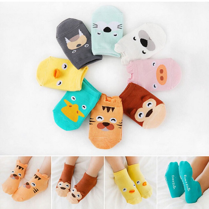 Kaos Kaki Pendek Anak Bayi Korea Motif Karakter Hewan 3d Lucu — 9