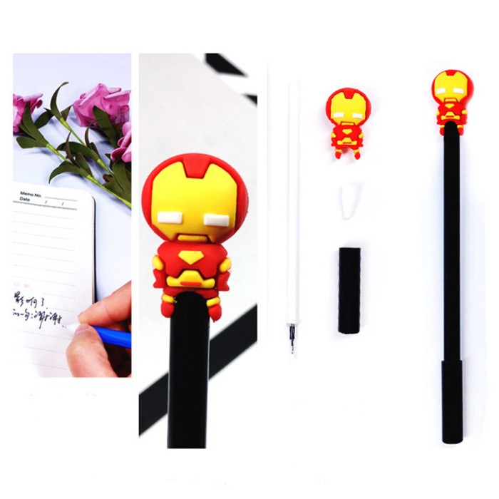 Pulpen Pen Pena Alat Tulis Tinta Gel Karakter Lucu Superhero — 9