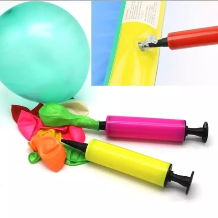 Alat Pompa Balon Manual Tangan Balloon Bola Pelampung Ban Renang — 3