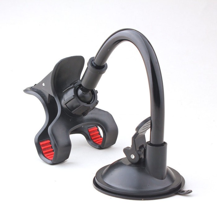 Tempat Hp Phone Handphone Holder Mobil Jepit Soft Tube Tempel Kaca — 5