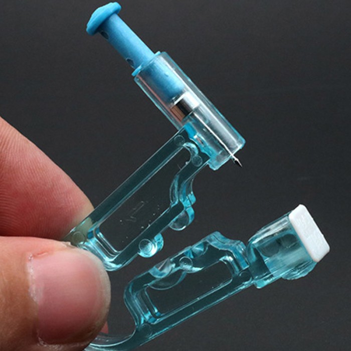 Alat Piercing Tindik Telinga Kuping Steril Sekali Pakai Gratis Alkohol — 3