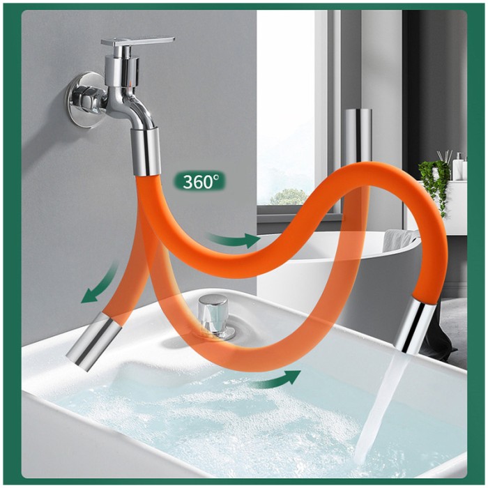 Sambungan Ekstensi Kran Air Cuci Piring Wastafel Fleksibel 20 Cm — 4