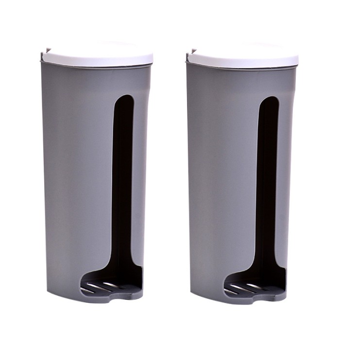 Dispenser Wadah Kantong Plastik Dapur Tempel Dinding Gantung Hook — 10