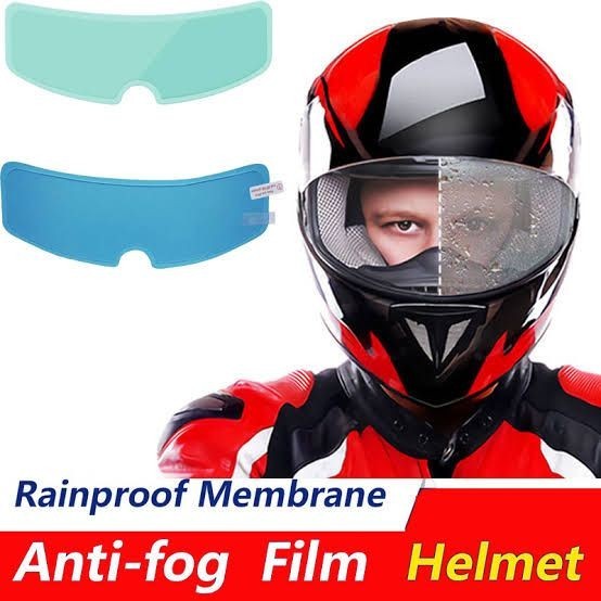Stiker Pelindung Pelapis Kaca Helm Anti Air Fog Embun — 5