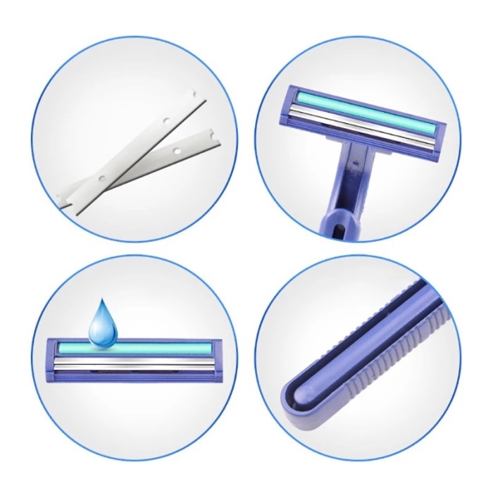 Cukuran Kumis dan Jenggot Ketiak Manual Razor 2 Mata Pisau Cukur — 4