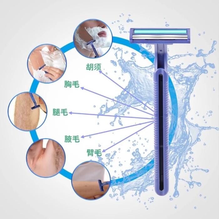 Cukuran Kumis dan Jenggot Ketiak Manual Razor 2 Mata Pisau Cukur — 5