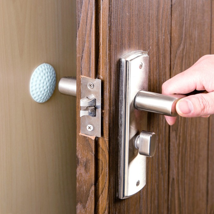 Karet Pintu Rumah Bulat Penahan Benturan Gagang Pintu - Random — 4
