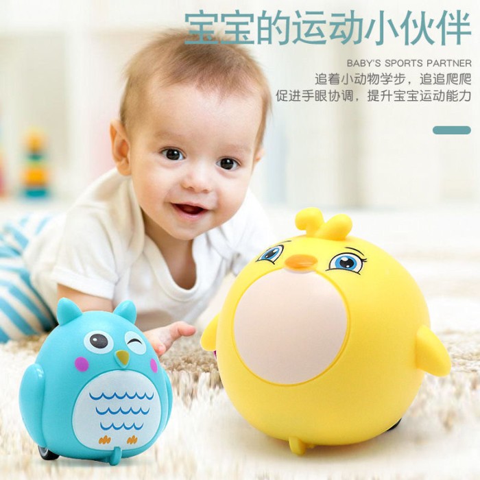 Mainan Mobil Mobilan Anak Tarik Karakter Lucu Varian Binatang - Ayam Kuning — 10