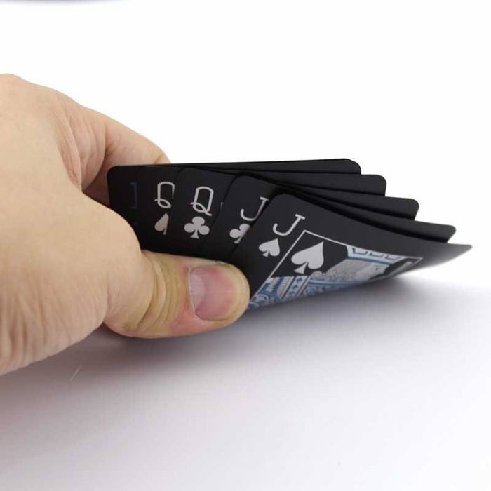 Kartu Remi Plastik Hitam Pvc Anti Air Waterproof Poker Blackjack