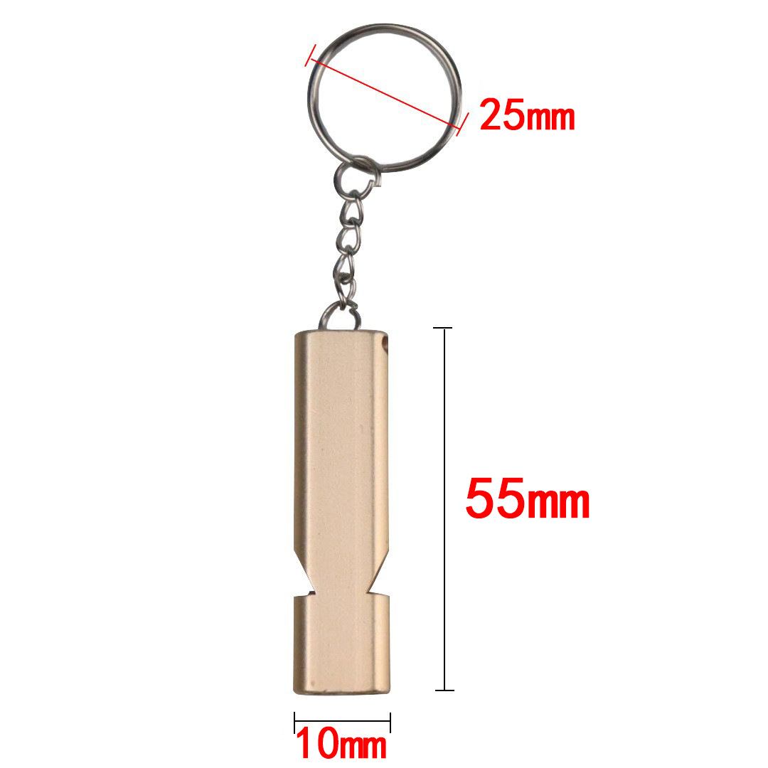 Gantungan Kunci Peluit Unik Aluminium Emergency Whistle Keychain — 5