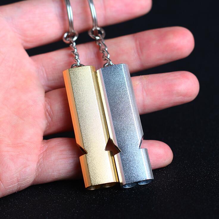 Gantungan Kunci Peluit Unik Aluminium Emergency Whistle Keychain — 4