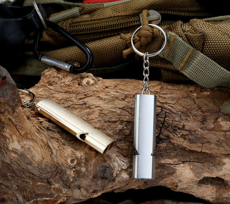 Gantungan Kunci Peluit Unik Aluminium Emergency Whistle Keychain — 3