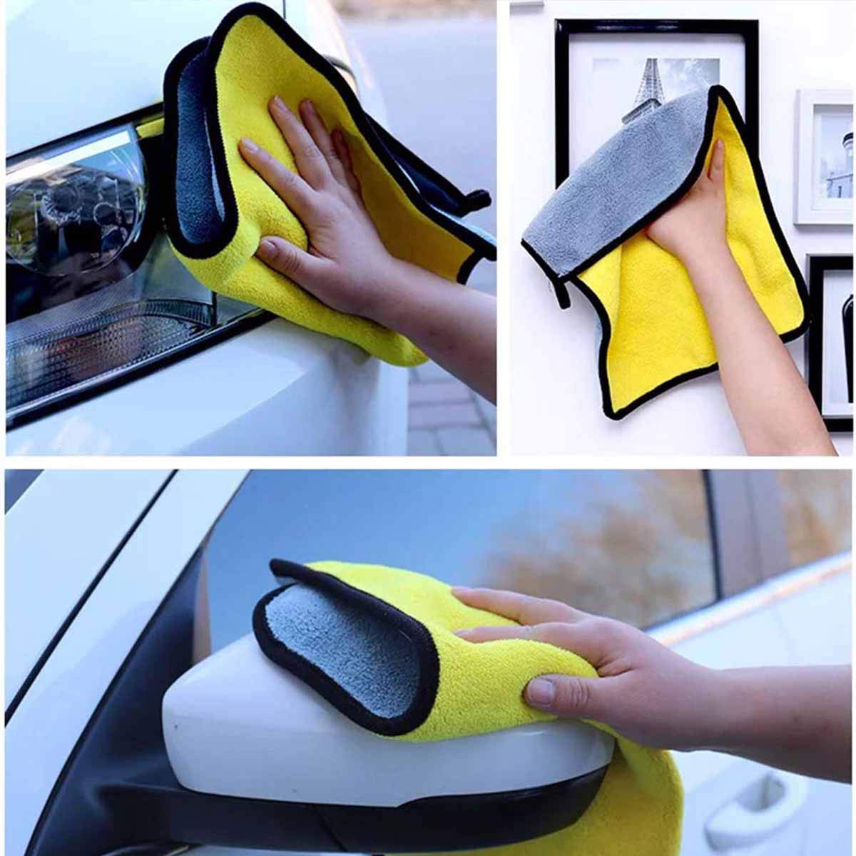 Kain Lap Microfiber Mobil Dapur 2 Sisi Tebal Halus 30x30 — 3