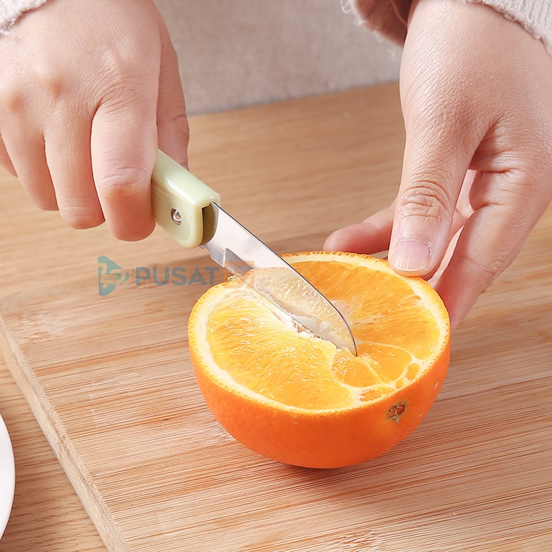 Pisau Dapur Lipat Potong Dan Kupas Buah Multifungs Kecil Yang Praktis — 8