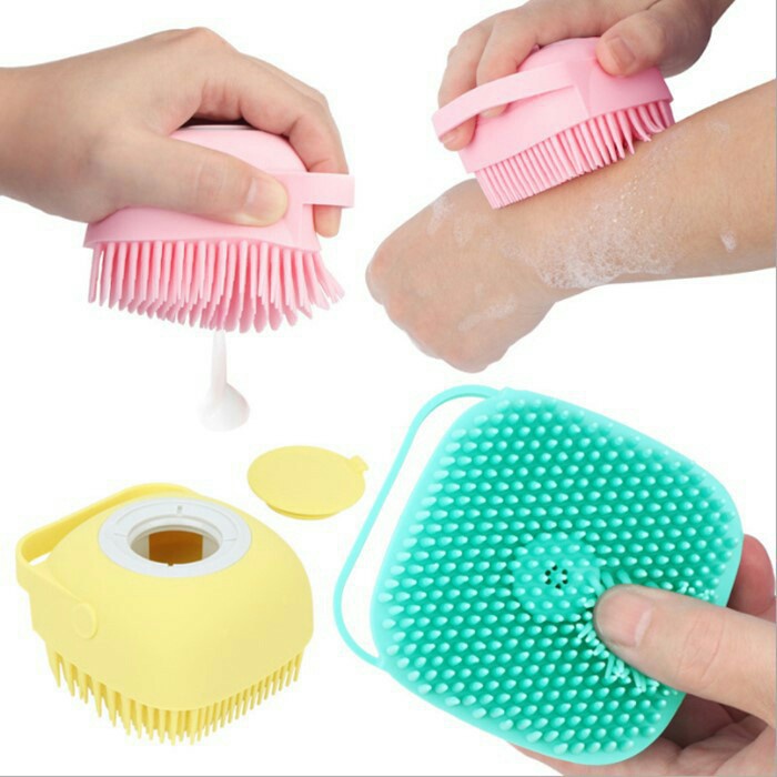Sikat Pembersih Badan Bath Brush Silicone Halus Yang Aman Kulit