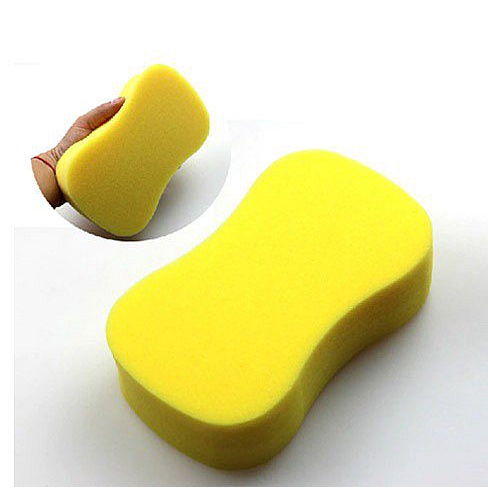 Sponge Busa Cuci Mobil Motor Piring Kuning - Foam Wash Tebal