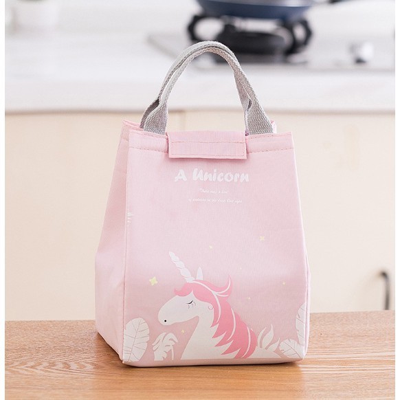 Tas Bekal Lunch Box Set Cooler Bag Unicorn Kotak Makan Termos Panas