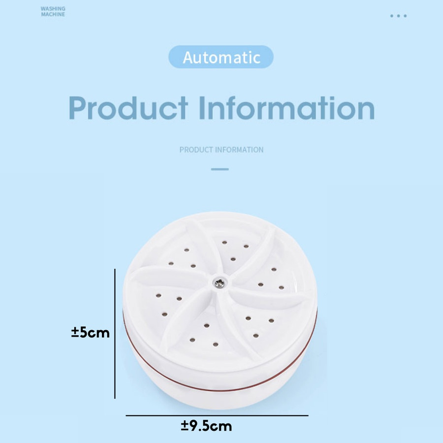 Mesin Cuci Mini Portable USB Ultrasonic Cuci Hemat dan Efisien — 5