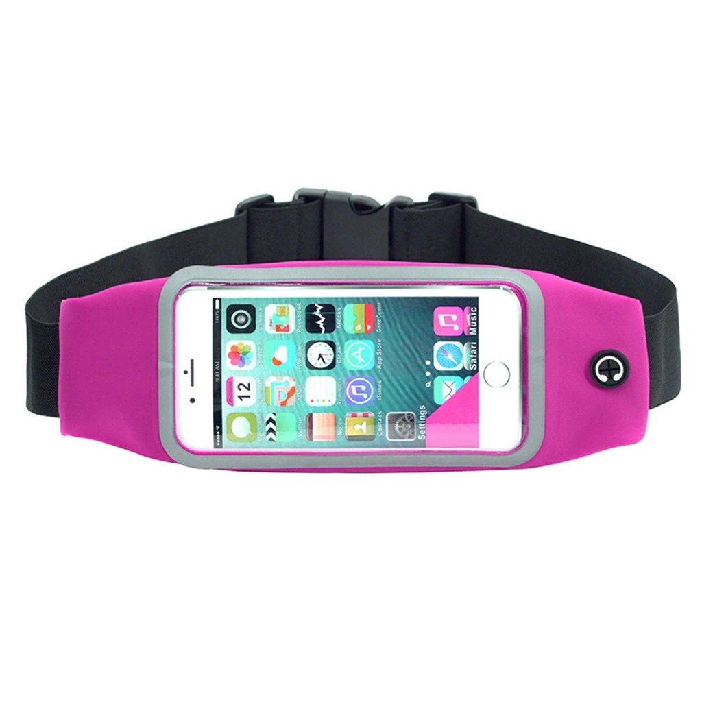 Sweatproof Sport Waist Belt Pouch Tas Jogging Untuk Penyimpanan Barang