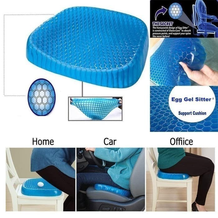 Bantal Gel Silikon Alas Bantalan Duduk Kursi untuk Postur Tubuh Sehat