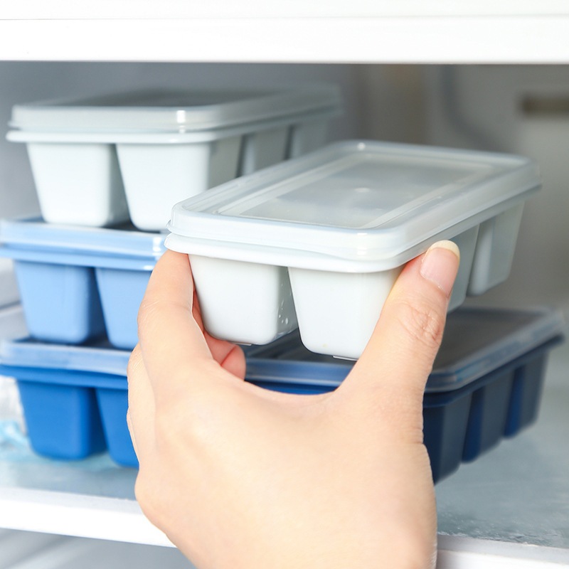 Alat Pencetak Es Batu Puding Agar-Agar 6 Kotak dengan Penutup — 4