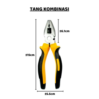 Tang Potong Kombinasi Lancip 6in1 Anti Slip Anti Karat Multifungsi