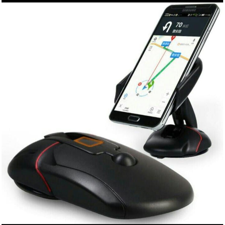 Car Holder Phone Stand Lipat Bentuk Mouse Holder HP pada Mobil 6 inch