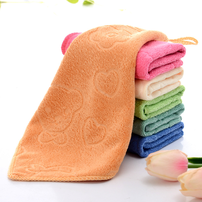 Handuk Muka dan Mandi Mini Bayi Anak Microfiber Motif Beruang Bear — 2