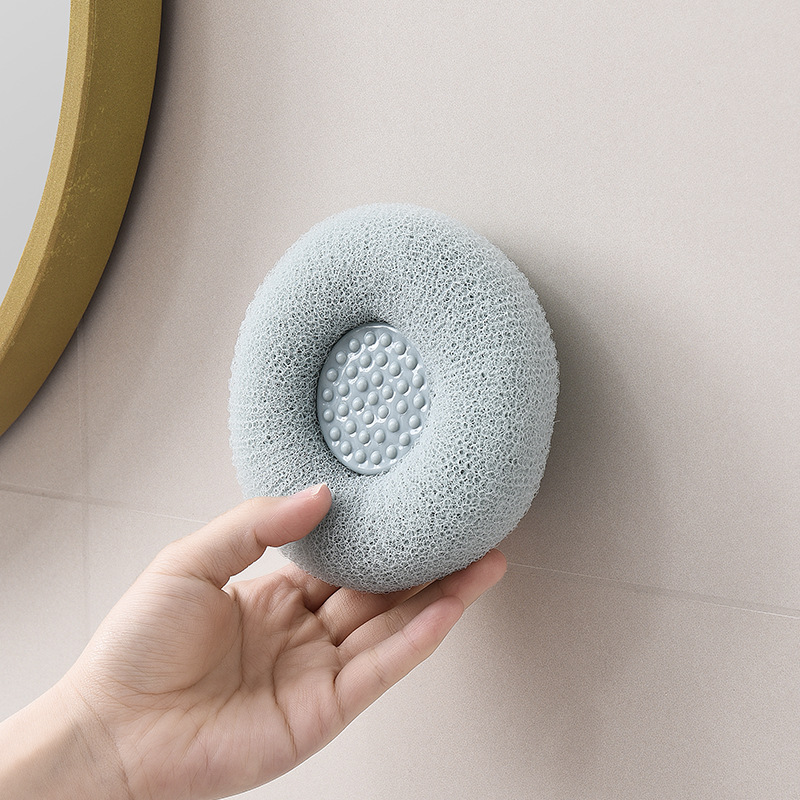 Sponge Mandi Spon Mandi Gosok Round Shower Puff Spons Mandi — 2