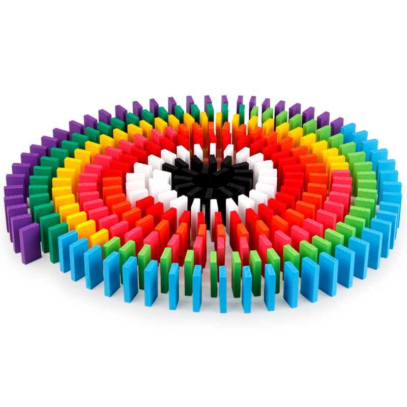 Mainan Anak Balok Kayu Susun Warna Wiss Toys Puzzle Domino Edukasi 120 — 4